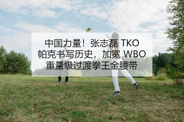 中国力量！张志磊 TKO 帕克书写历史，加冕 WBO 重量级过渡拳王金腰带